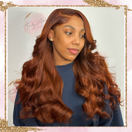 Nafeesa Ginger Bouncy Curly Wig